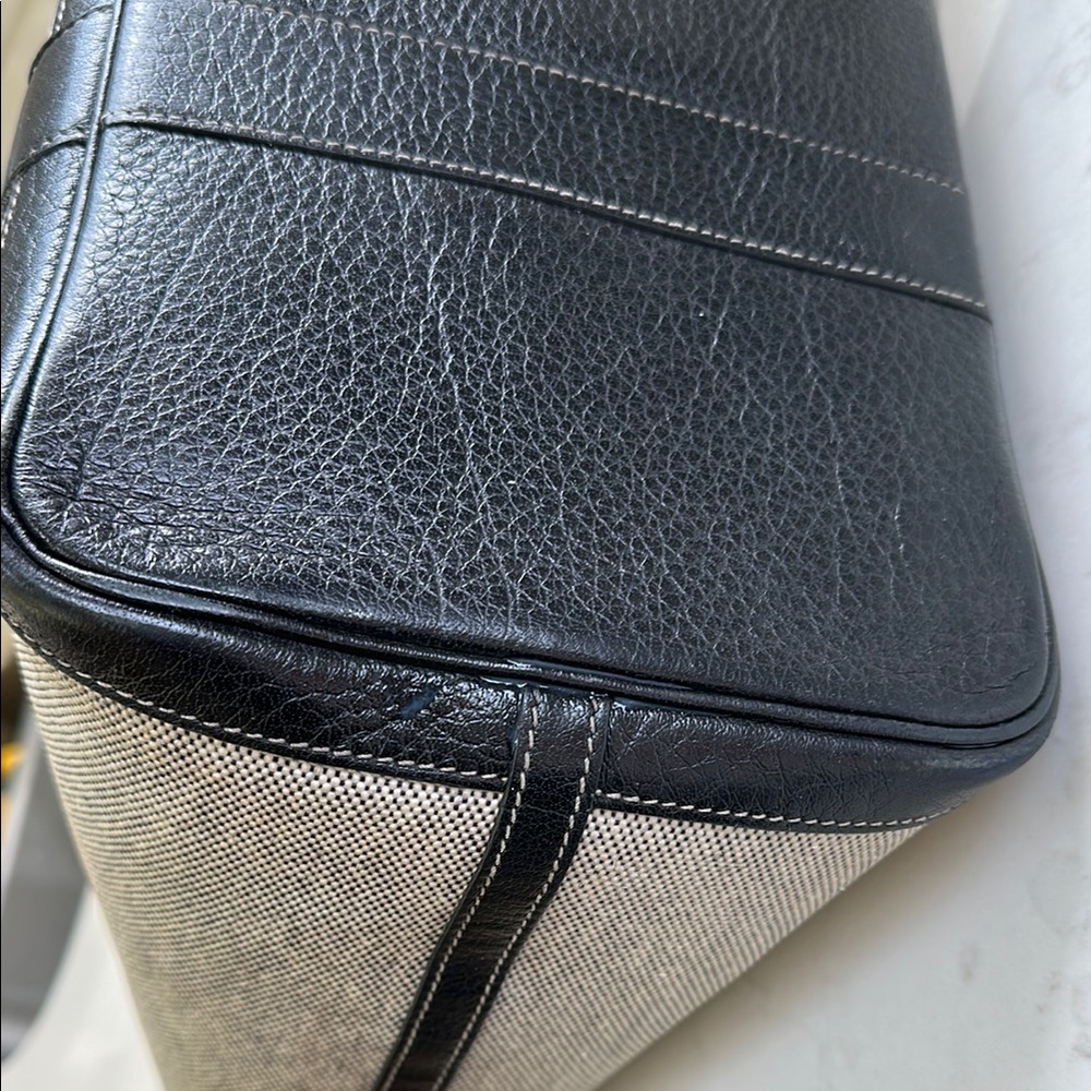 Hermes Beige and Black Canvas Tote - Picture 5 of 14